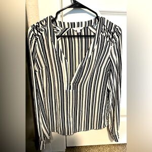 Candie’s Black and White Striped Blouse